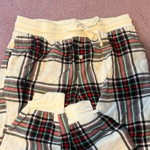 Plaid Lounge Pants with Drawstring